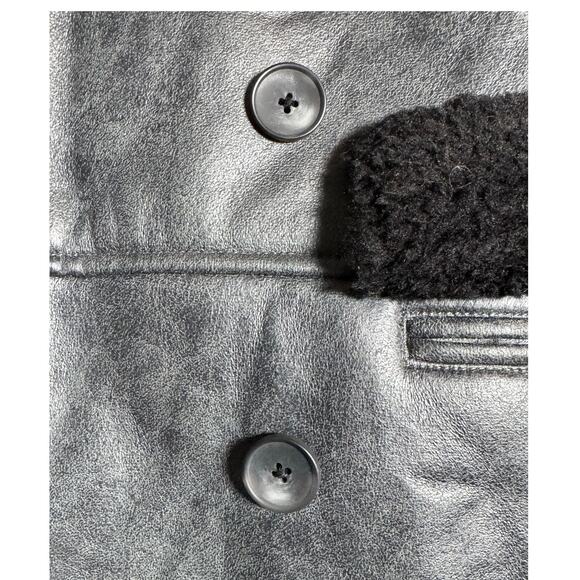 INC INTERNATIONAL CONCEPTS Faux Leather Long Coat NWT Sherpa Lined Size XS - Picture 5 of 8
